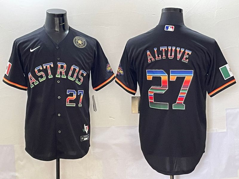 Men Houston Astros #27 Altuve Black Game 2025 Nike MLB Jersey style 509->houston astros->MLB Jersey